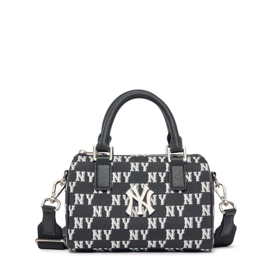 Túi MLB Classic Monogram Jacquard Boston Bag S New York Yankees Đen