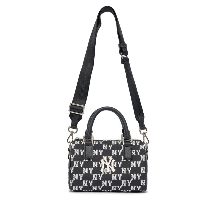 Túi MLB Classic Monogram Jacquard Boston Bag S New York Yankees Đen