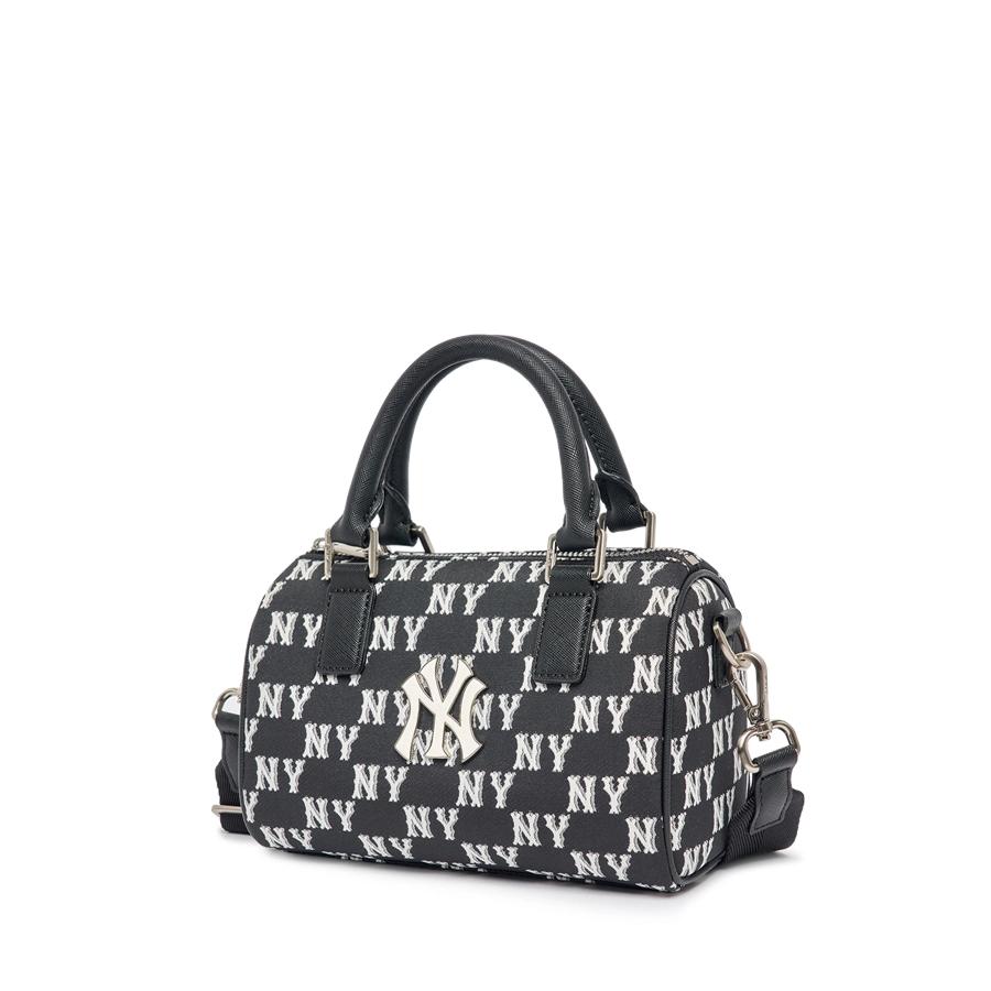 Túi MLB Classic Monogram Jacquard Boston Bag S New York Yankees Đen