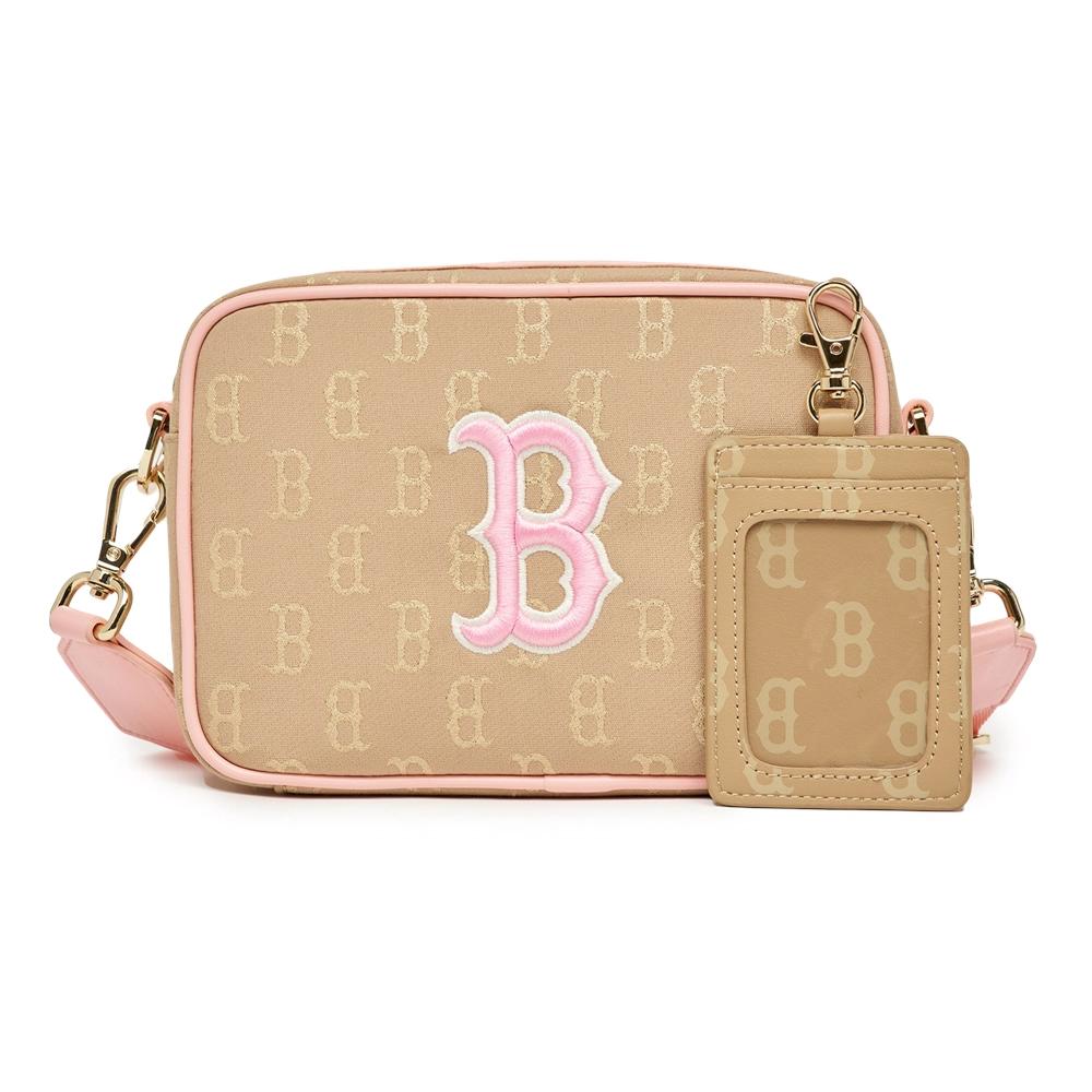 Túi MLB [KIDS] Classic Monogram Jacquard Camera Bag Boston Vàng Hồng