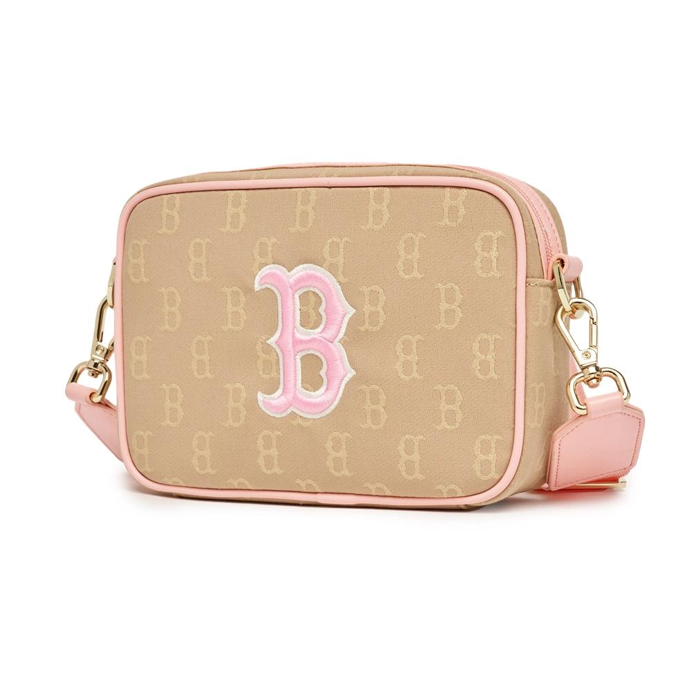 Túi MLB [KIDS] Classic Monogram Jacquard Camera Bag Boston Vàng Hồng