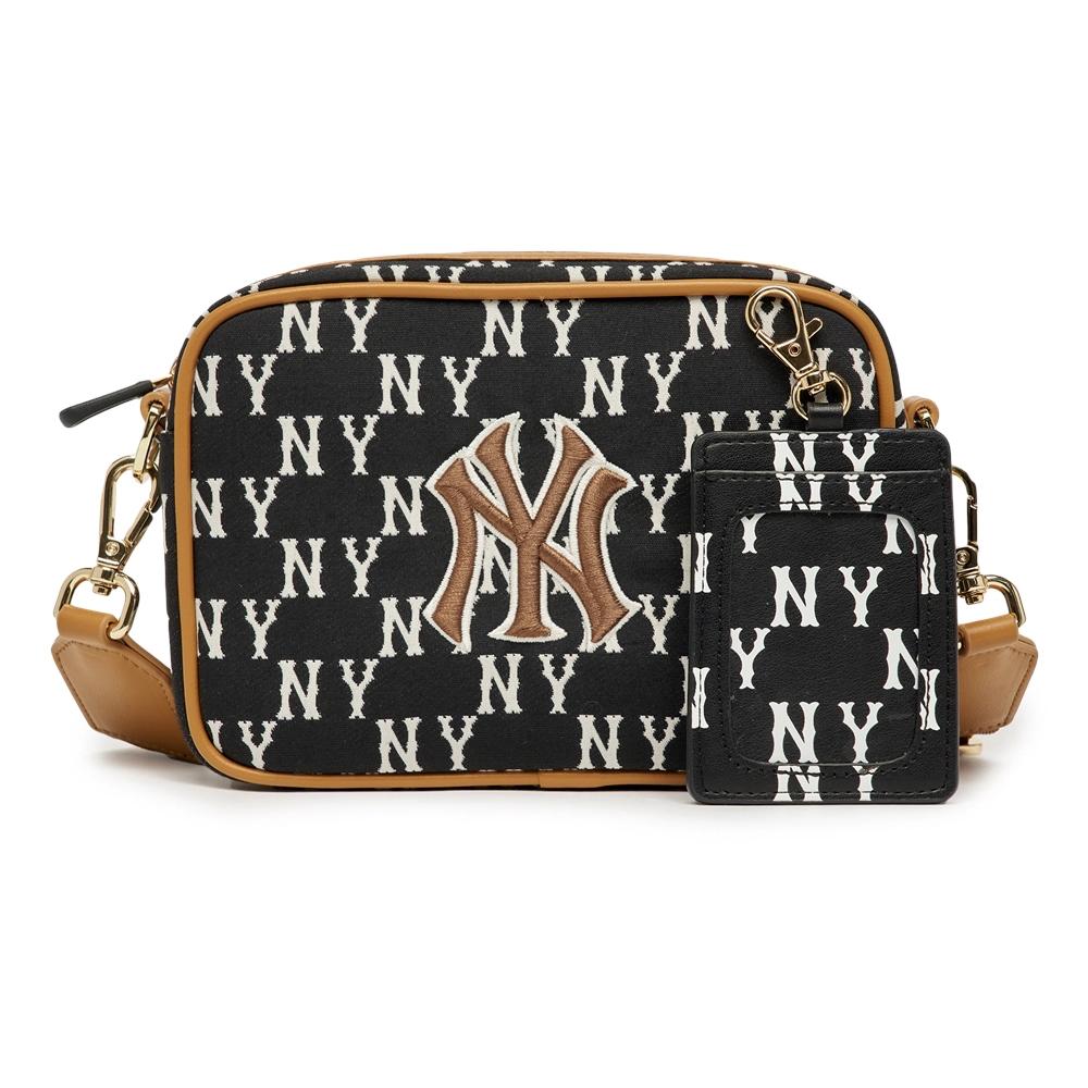 Túi MLB [KIDS] Classic Monogram Jacquard Camera Bag New York Yankees Đen Chữ