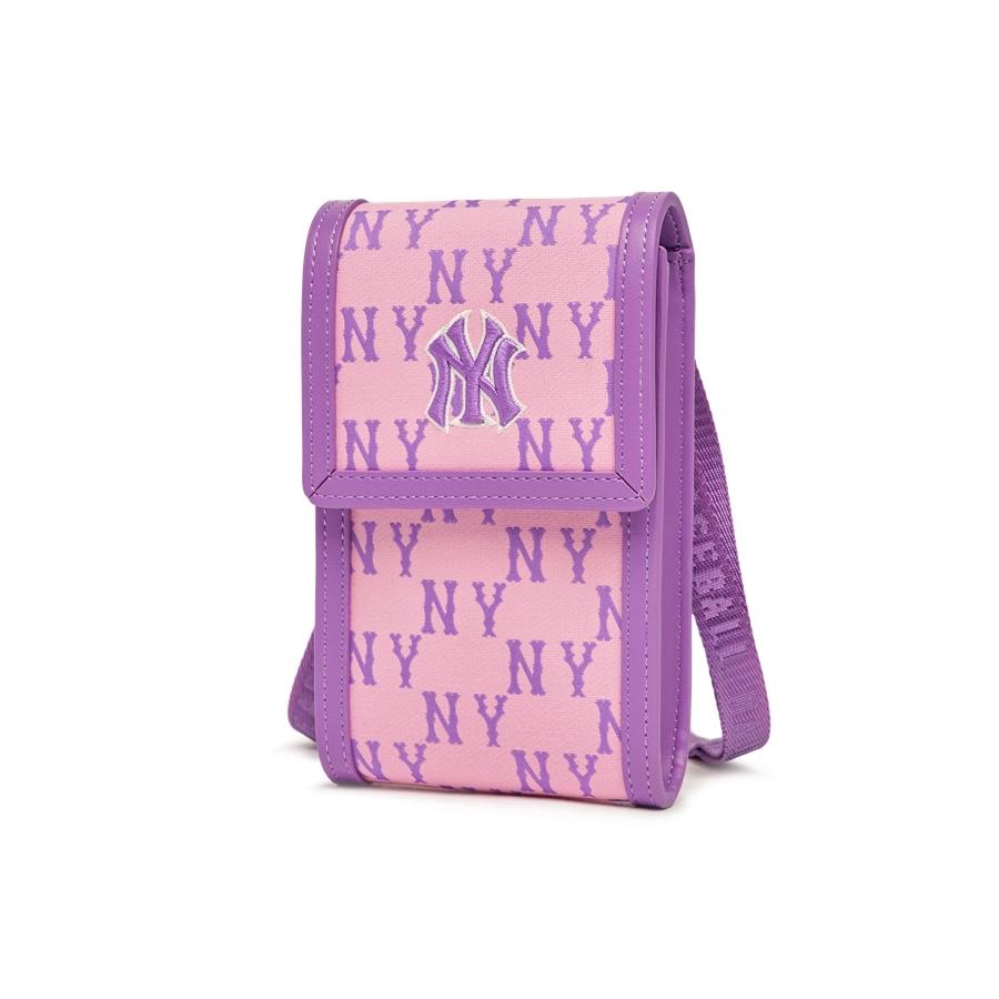 Túi MLB [KIDS] Classic Monogram Jacquard Cell Phone Bag New York Yankees Hồng