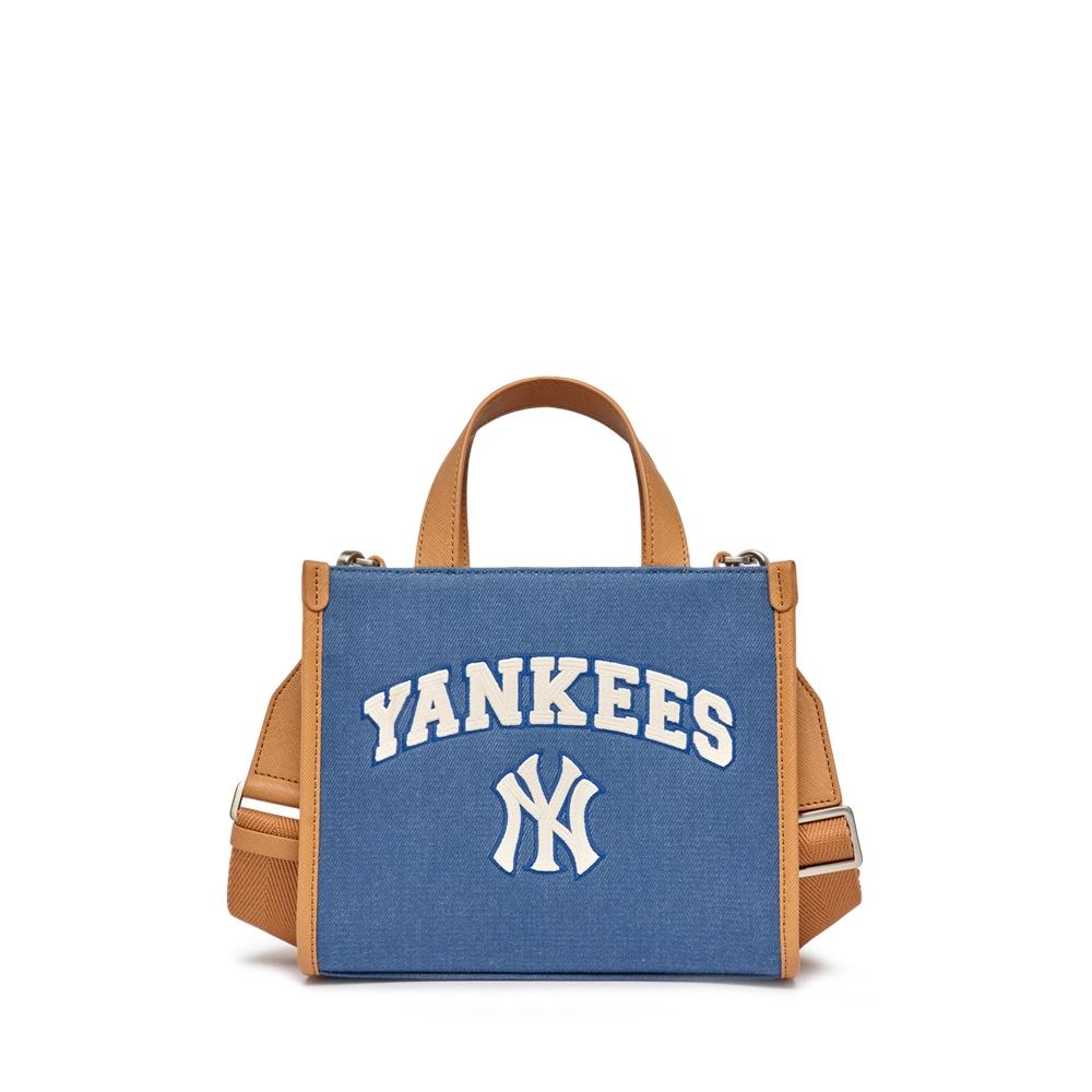 Túi MLB Varsity Basic Canvas Mini Tote Bag New York Yankees Indigo Xanh 