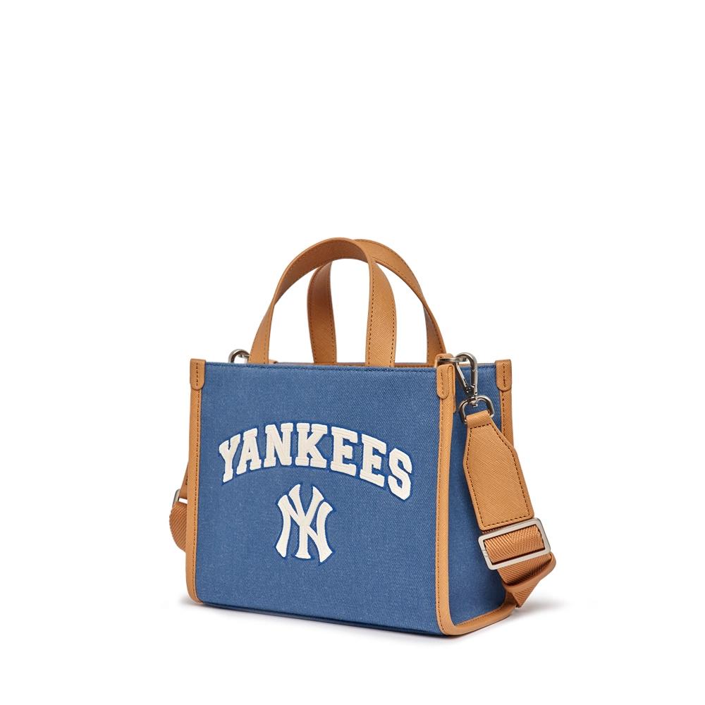 Túi MLB Varsity Basic Canvas Mini Tote Bag New York Yankees Indigo Xanh 