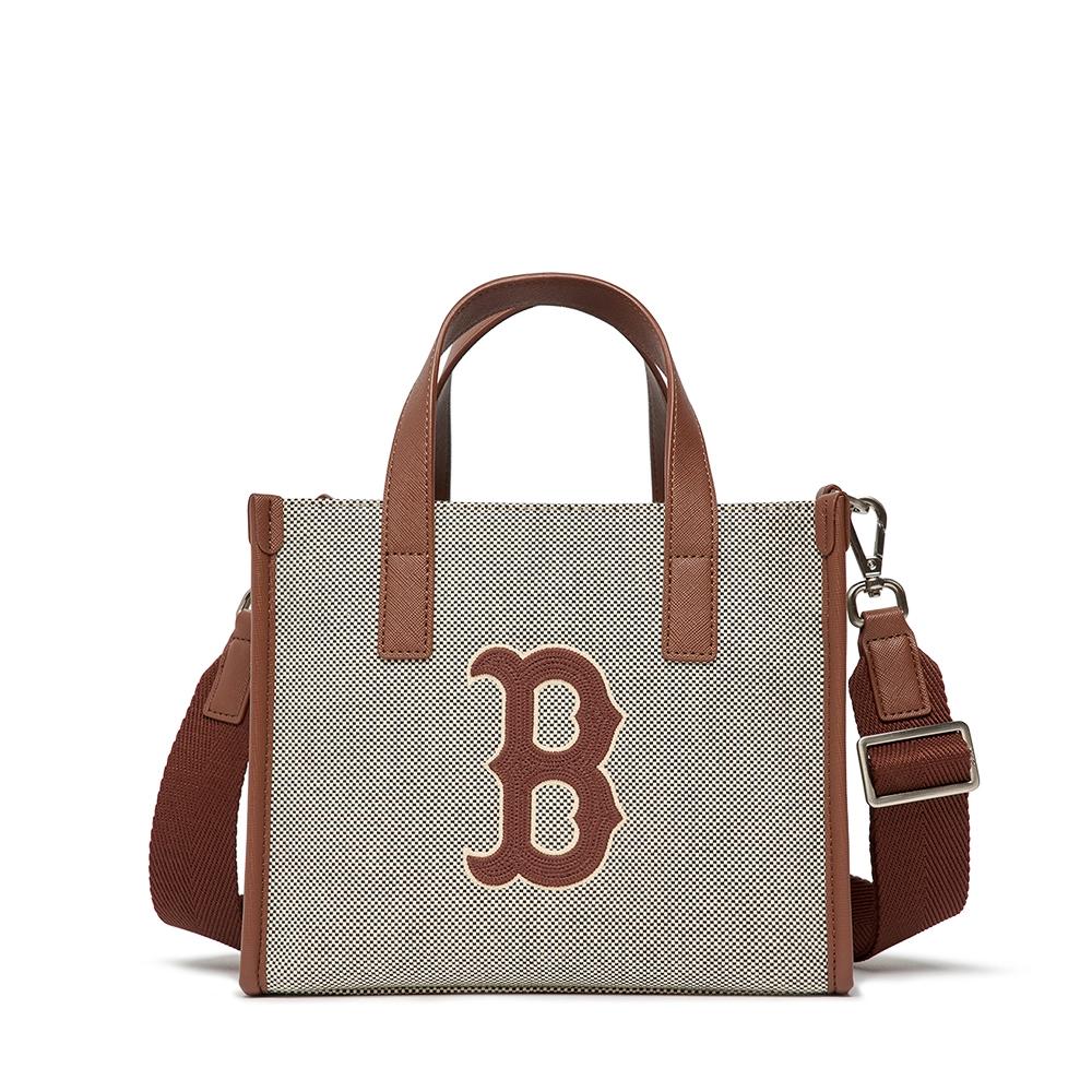 Túi MLB Basic Big-Logo Canvas Small Tote Bag Boston Red Sox Nâu