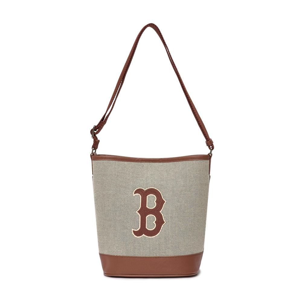 Túi MLB Basic Logo Canvas Bucket Bag Boston Red Sox Nâu 