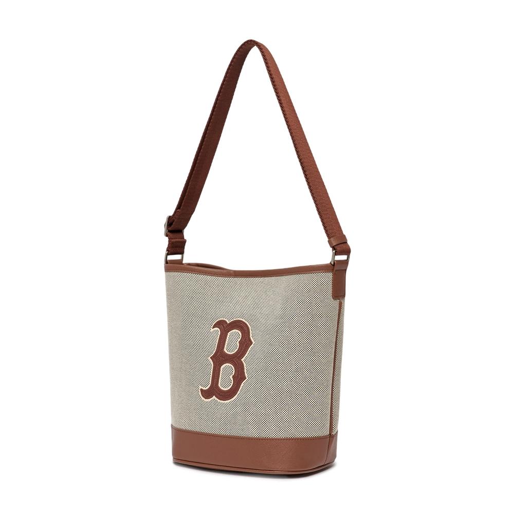 Túi MLB Basic Logo Canvas Bucket Bag Boston Red Sox Nâu 