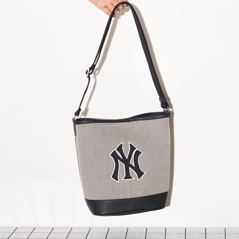 Túi MLB Basic Logo Canvas Bucket Bag New York Yankees Đen