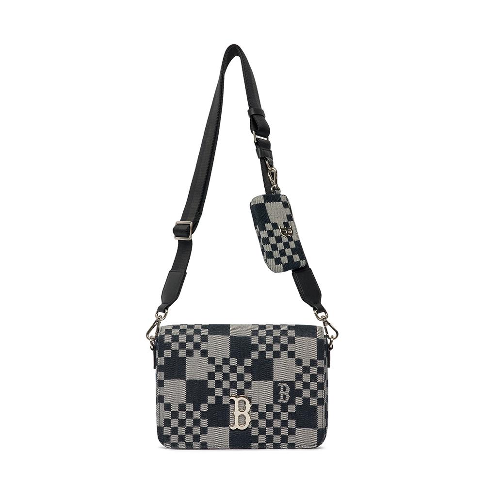 Túi MLB Checkerboard Jacquard Cross Bag Boston Red Sox Đen