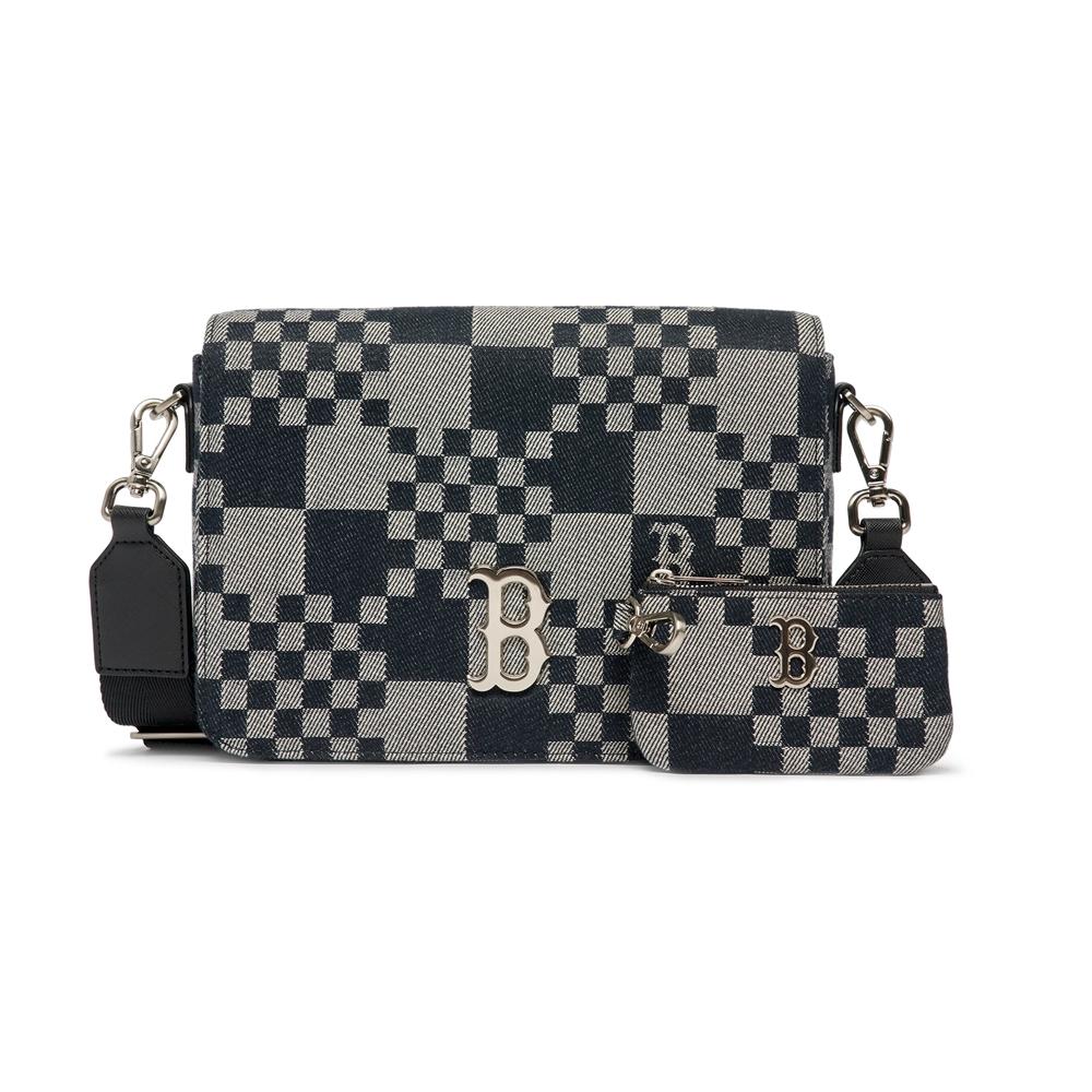 Túi MLB Checkerboard Jacquard Cross Bag Boston Red Sox Đen