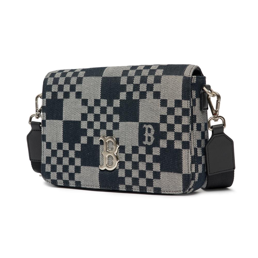 Túi MLB Checkerboard Jacquard Cross Bag Boston Red Sox Đen