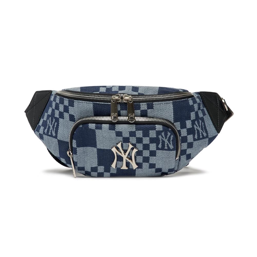 Túi MLB Checkerboard Jacquard Hip Sack New York Yankees D.Xanh 