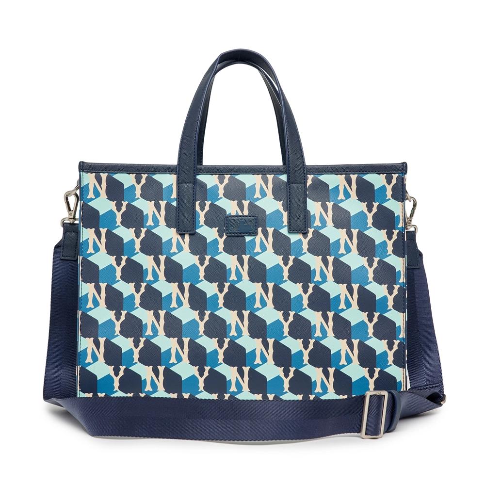 Túi MLB Cube Monogram Medium Tote Bag New York Yankees Xanh