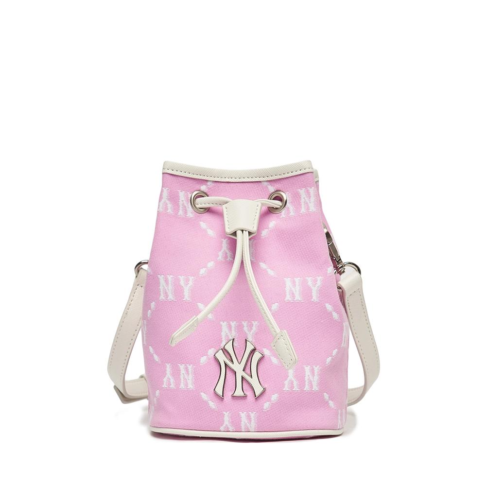 Túi MLB Dia Monogram Jacquard Mini Bucket Bag New York Yankees Hồng