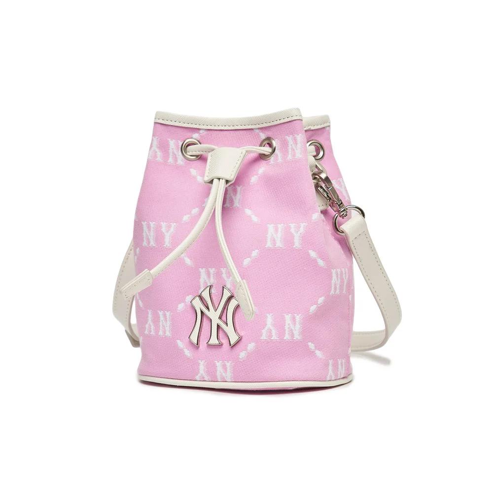 Túi MLB Dia Monogram Jacquard Mini Bucket Bag New York Yankees Hồng