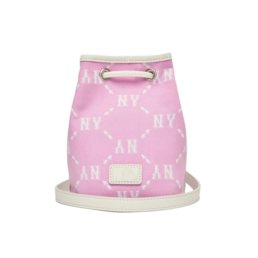 Túi MLB Dia Monogram Jacquard Mini Bucket Bag New York Yankees Hồng