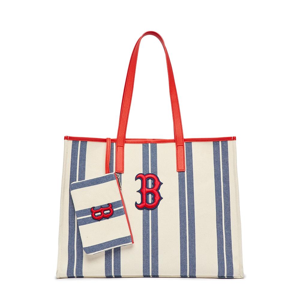 Túi MLB Ethnic Stripe Tote Bag Boston Red Sox Xanh