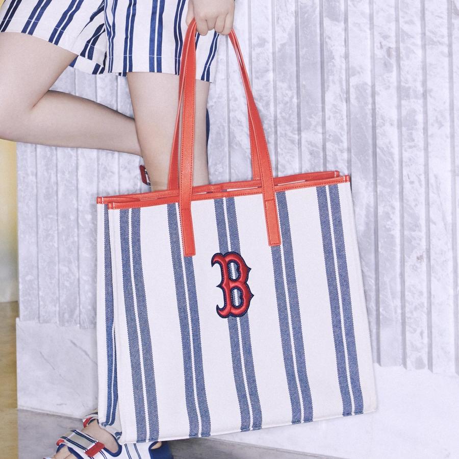 Túi MLB Ethnic Stripe Tote Bag Boston Red Sox Xanh