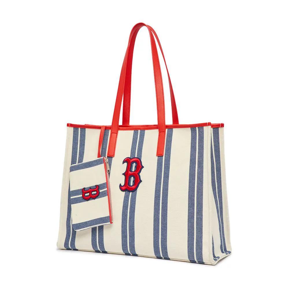 Túi MLB Ethnic Stripe Tote Bag Boston Red Sox Xanh