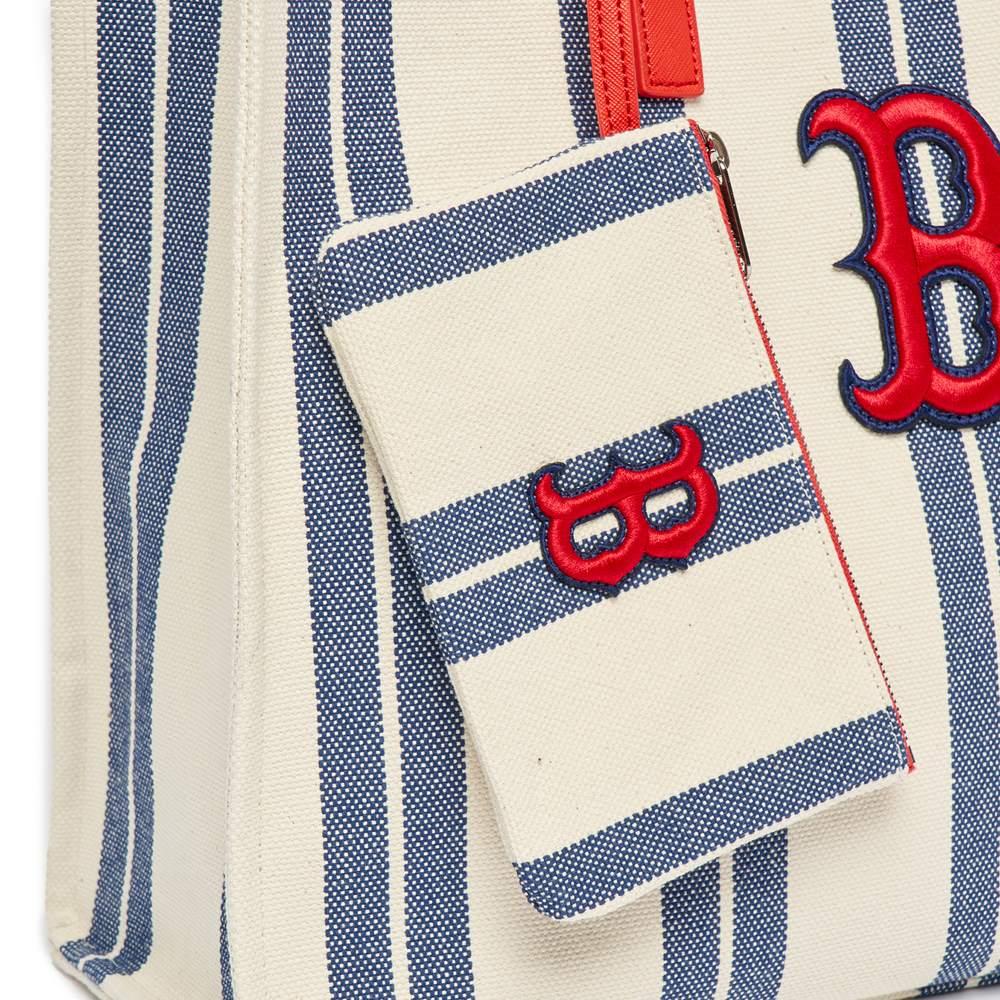 Túi MLB Ethnic Stripe Tote Bag Boston Red Sox Xanh