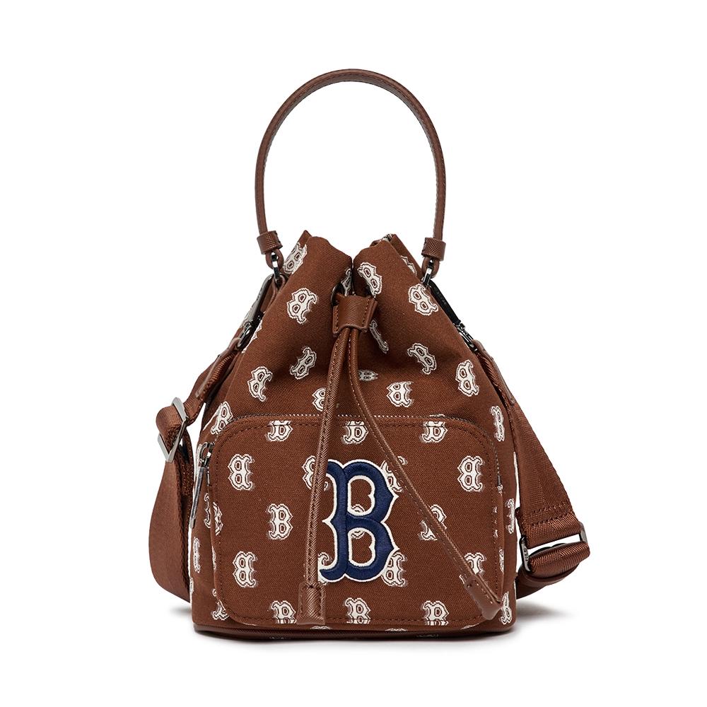 Túi MLB Monogram Bucket Bag Boston Red Sox Nâu