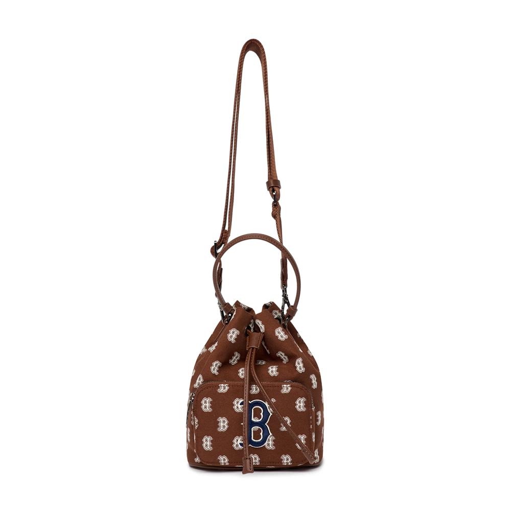 Túi MLB Monogram Bucket Bag Boston Red Sox Nâu