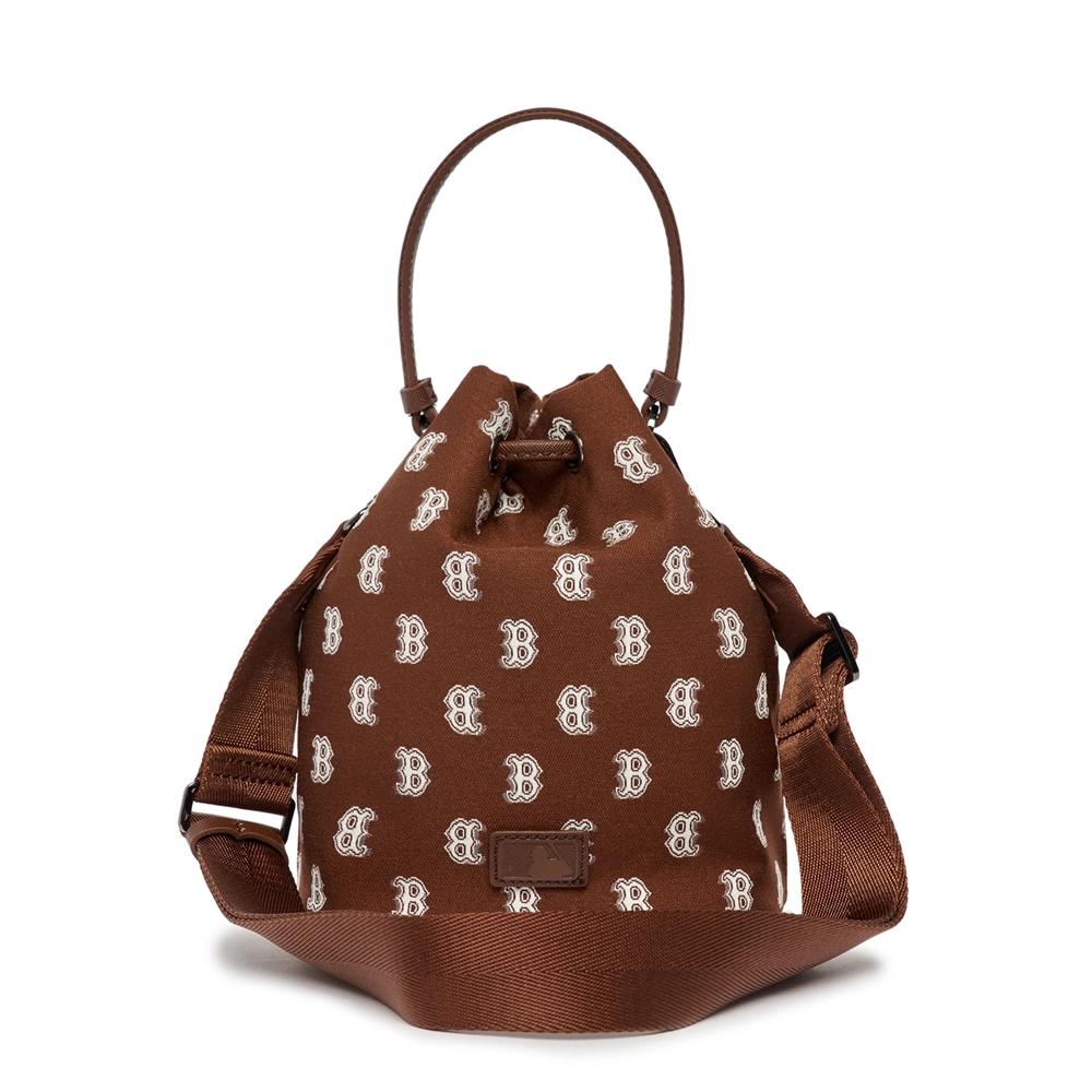 Túi MLB Monogram Bucket Bag Boston Red Sox Nâu