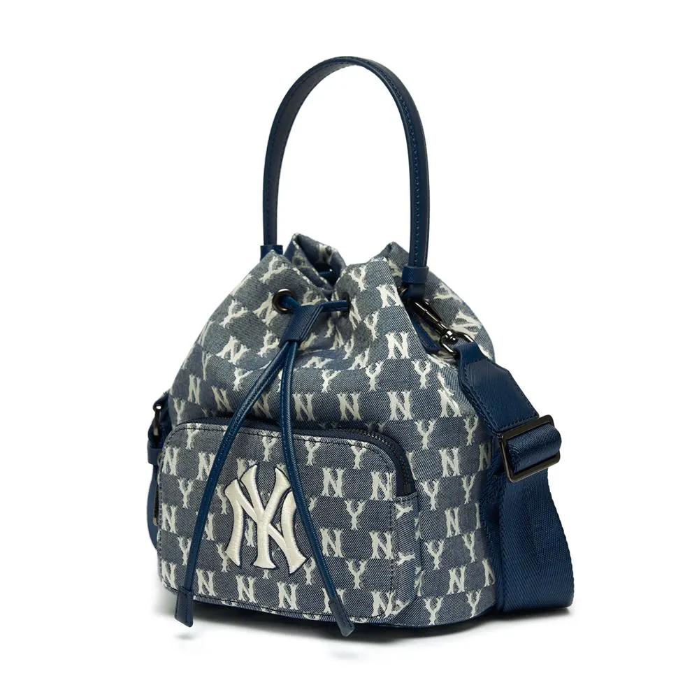 Túi MLB Monogram Jacquard Bucket Bag New York Yankees Xanh