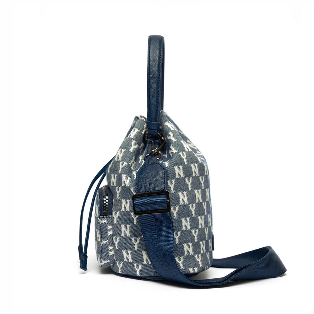 Túi MLB Monogram Jacquard Bucket Bag New York Yankees Xanh