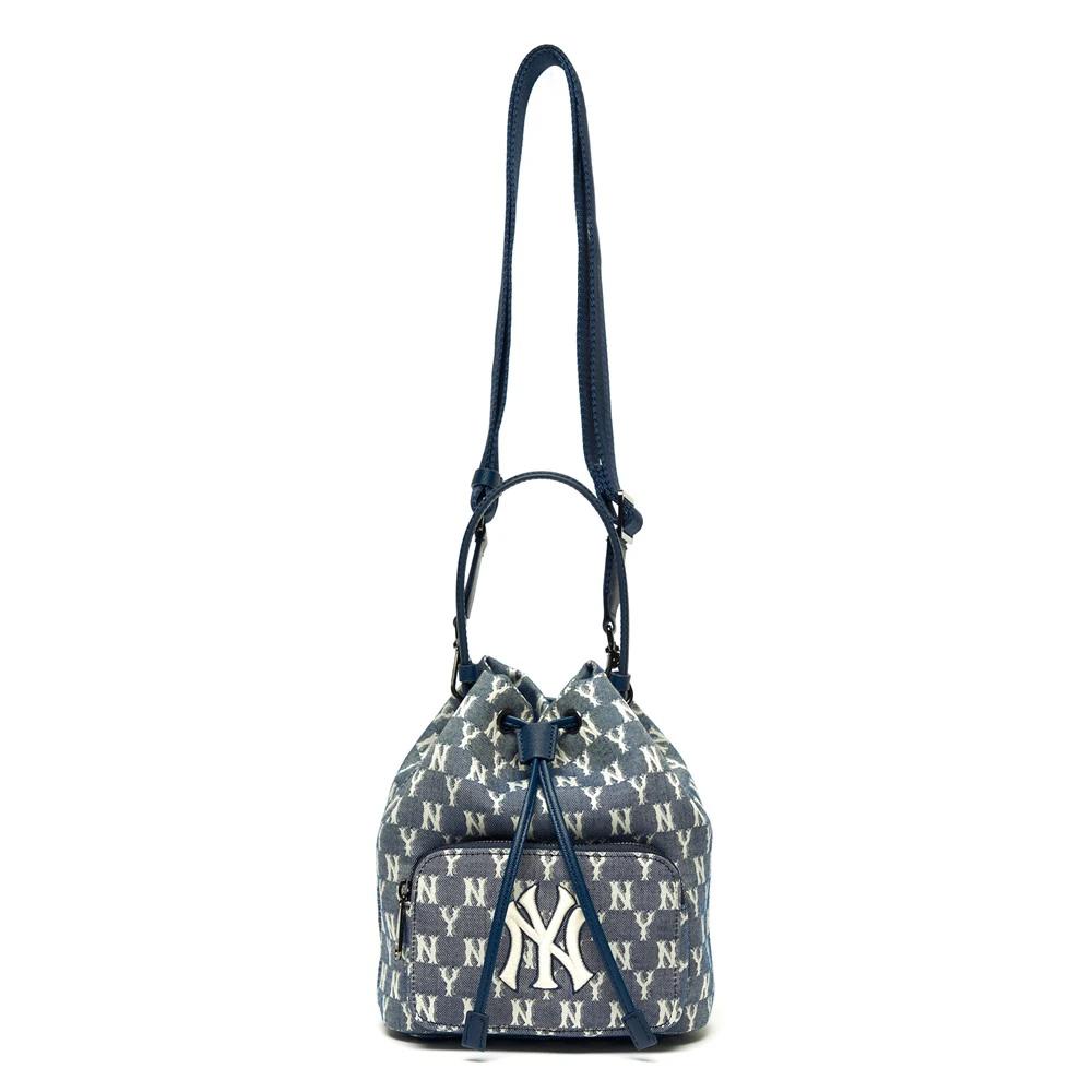 Túi MLB Monogram Jacquard Bucket Bag New York Yankees Xanh