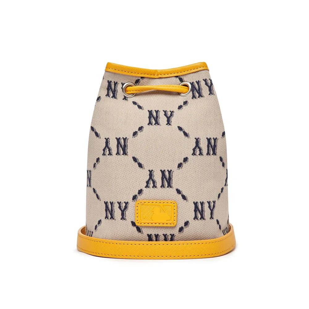 Túi MLB Dia Monogram Jacquard Mini Bucket Bag New York Yankees Vàng