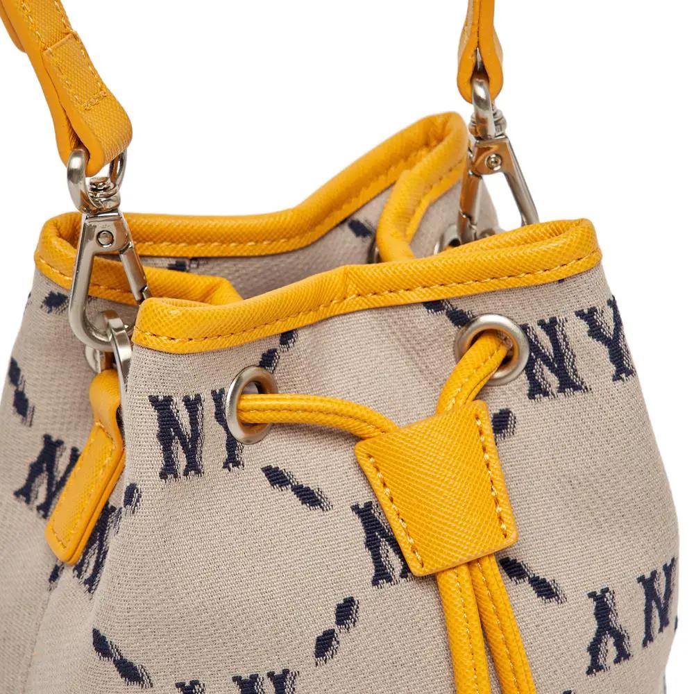 Túi MLB Dia Monogram Jacquard Mini Bucket Bag New York Yankees Vàng