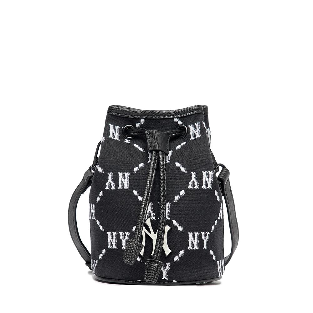 Túi MLB Dia Monogram Jacquard Mini Bucket Bag New York Yankees Đen