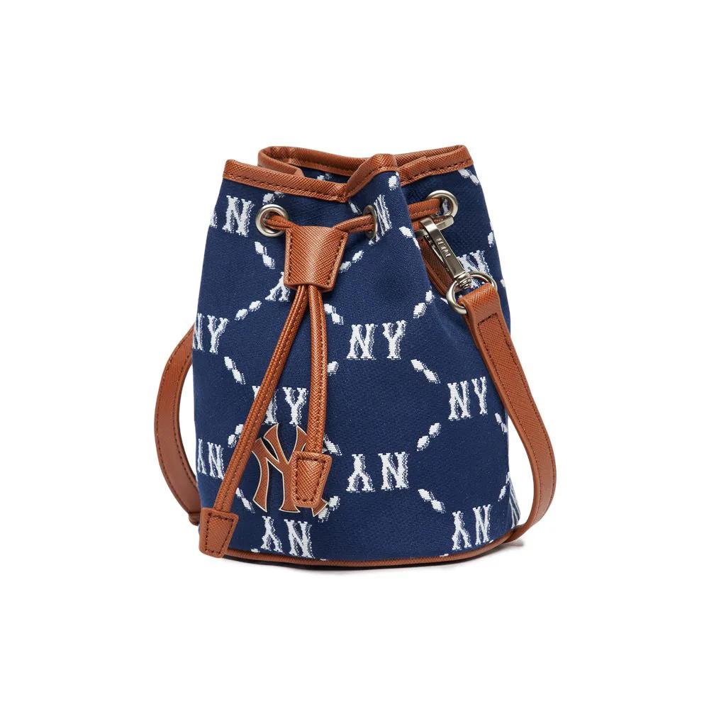 Túi MLB Dia Monogram Jacquard Mini Bucket Bag New York Yankees Xanh