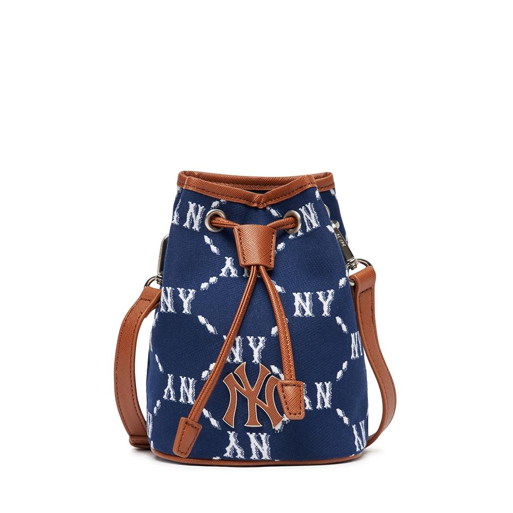 Túi MLB Dia Monogram Jacquard Mini Bucket Bag New York Yankees Xanh