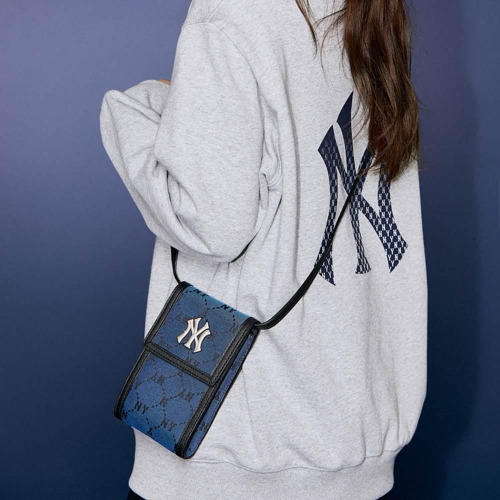 Túi MLB Dia Monogram Phone Pouch New York Yankees Xanh