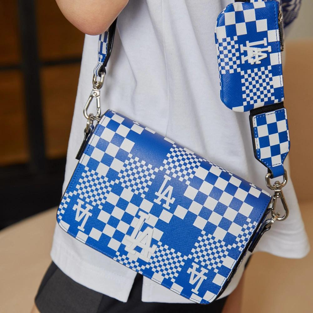 Túi MLB Mini Checkerboard Cross Bag LA Dodgers Xanh