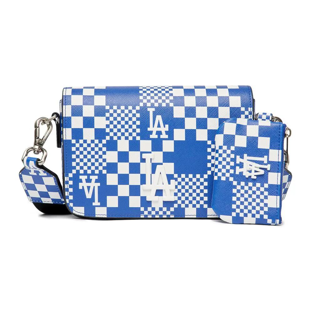 Túi MLB Mini Checkerboard Cross Bag LA Dodgers Xanh