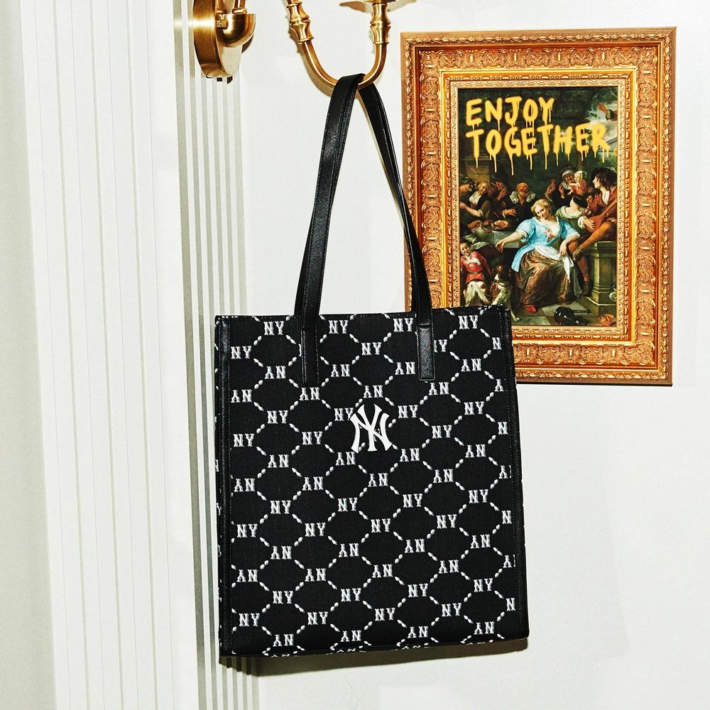 Túi MLB Mono Diamond Jackquard Tote Bag New York Yankees Đen