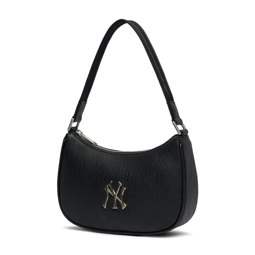 Túi MLB Monogram Embo Hobo Bag New York Yankees Đen