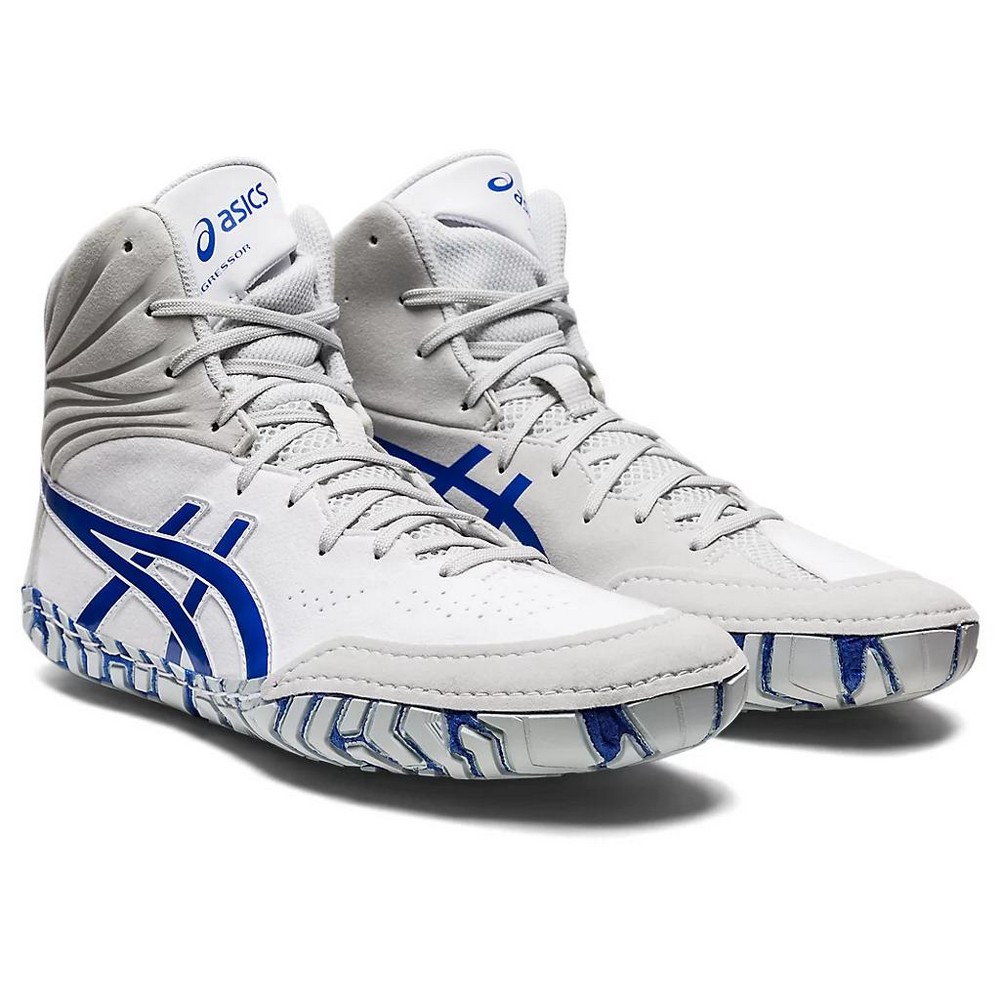 Giày Asics Aggressor 5 Nam Trắng Xanh