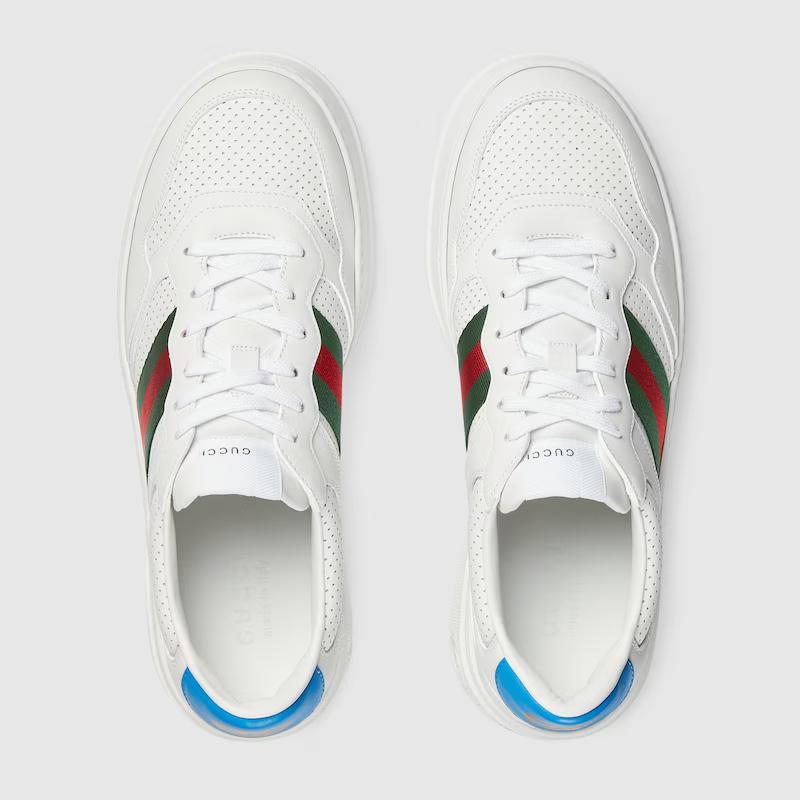 Giày Gucci Sneaker With Web Nam Trắng