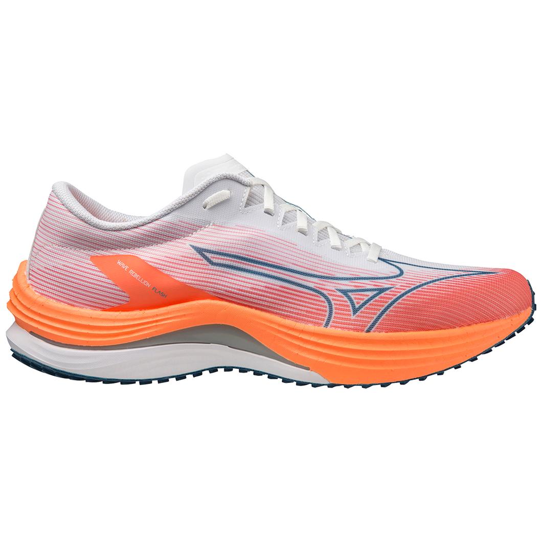 Giày Mizuno Wave Rebellion Flash Running Nam Trắng Cam