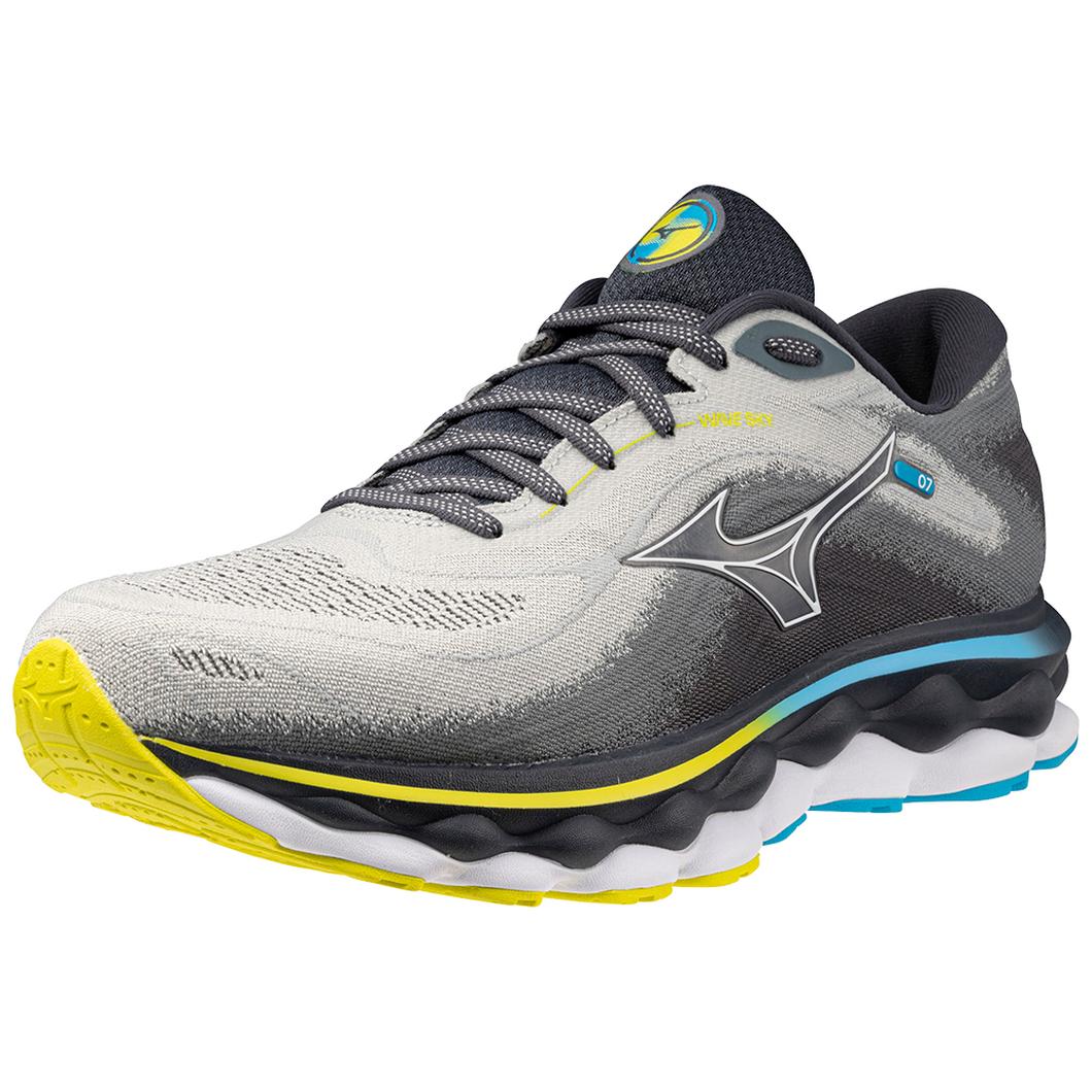 Giày Mizuno Wave Sky 7 Running Nam Xám Vàng