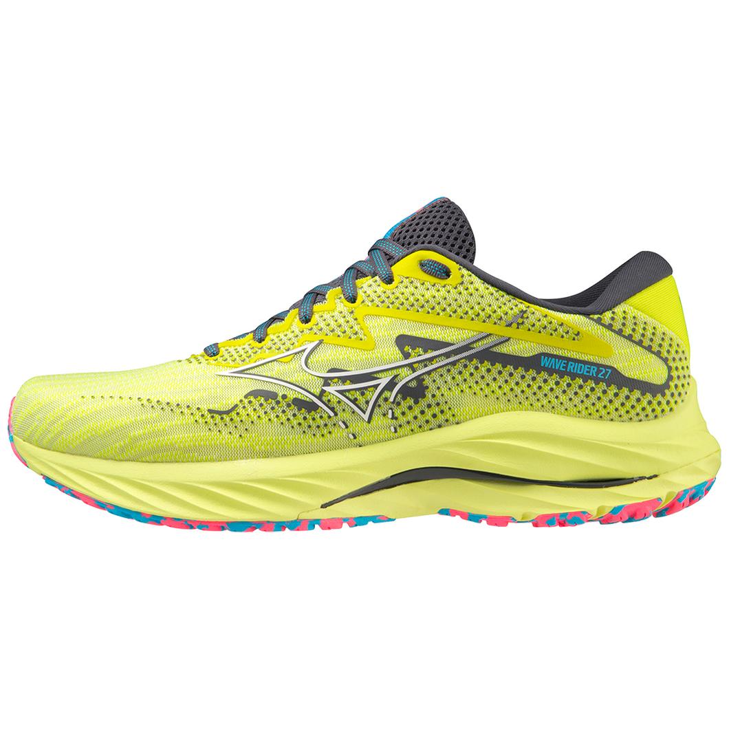 Giày Mizuno Wave Rider 27 Running Nam Navy Vàng Chanh