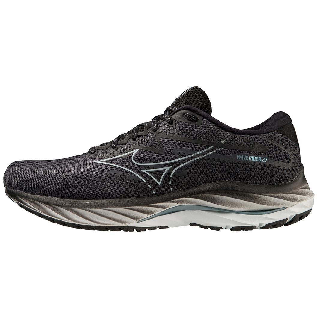 Giày Mizuno Wave Rider 27 Running Nam Đen