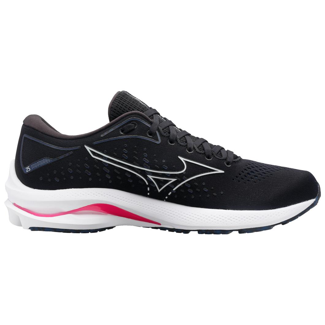 Giày Mizuno Project Zero Wave Rider 25 Running Nam Đen Trắng