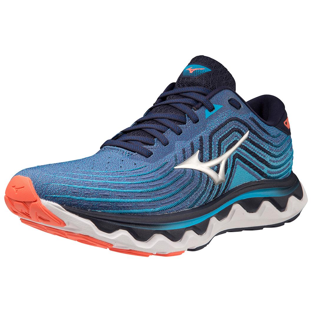 Giày Mizuno Wave Horizon 6 Running Nam Xanh Cam