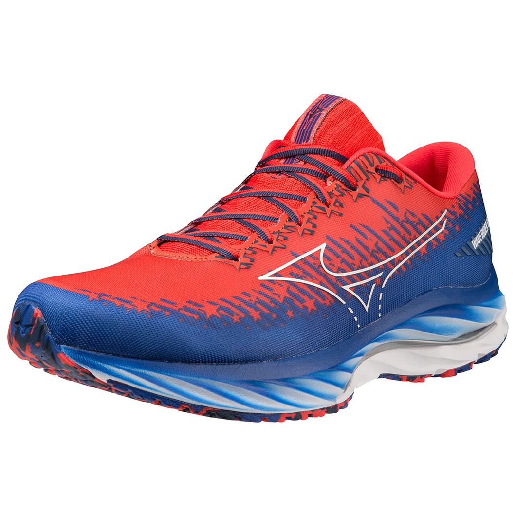 Giày Mizuno Wave Rider USA Running Nam Đỏ Xanh